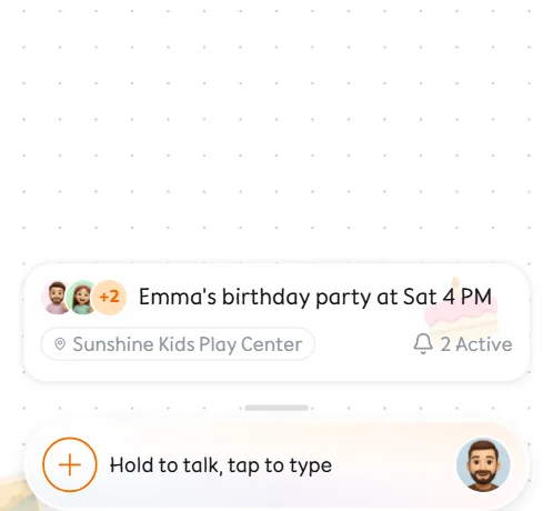 Voice-powered family scheduling demo